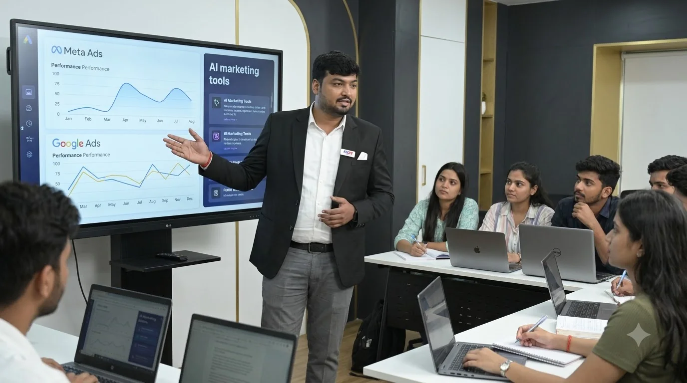 Ankit Rajput conducting a digital marketing training session